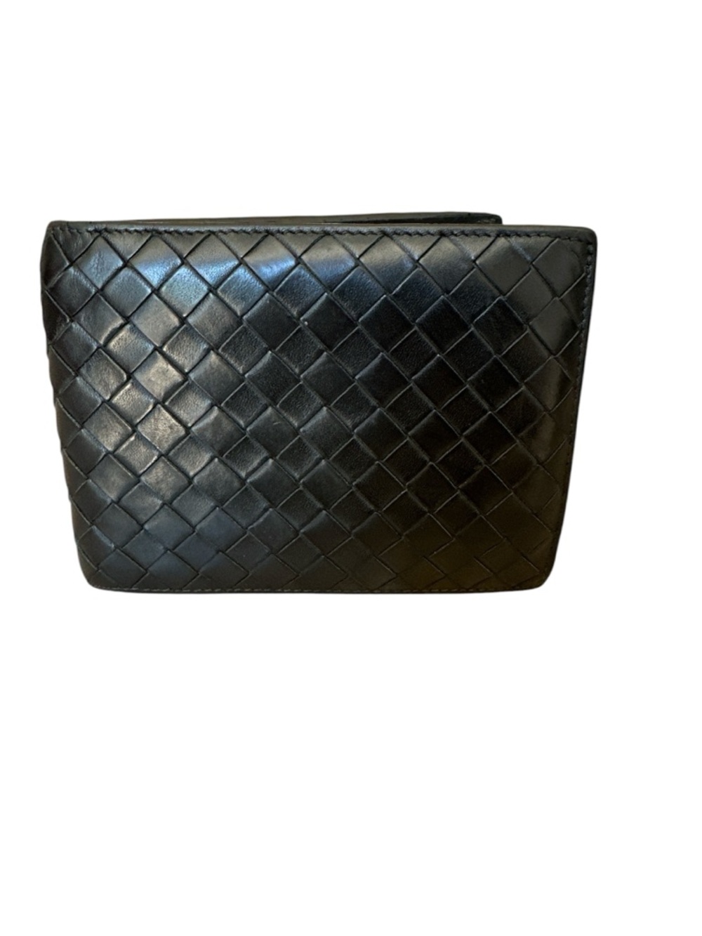 Bottega Veneta Men's Black Woven Leather Wallet - Classic Bifold